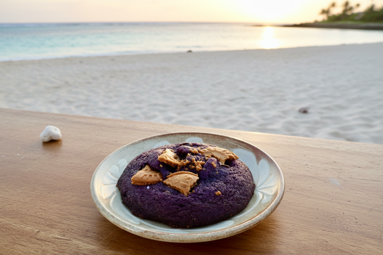 Ube & Biscoff in an Okinawa beach setting